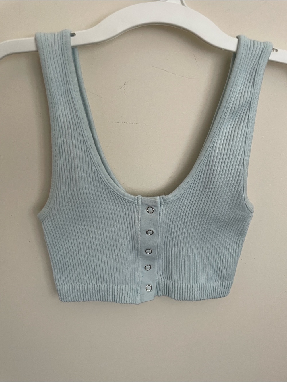 Aerie Seamless Snap Front Longline Top